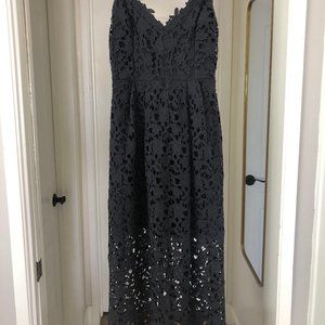 ASTR The Label Navy Blue Midi Lace
